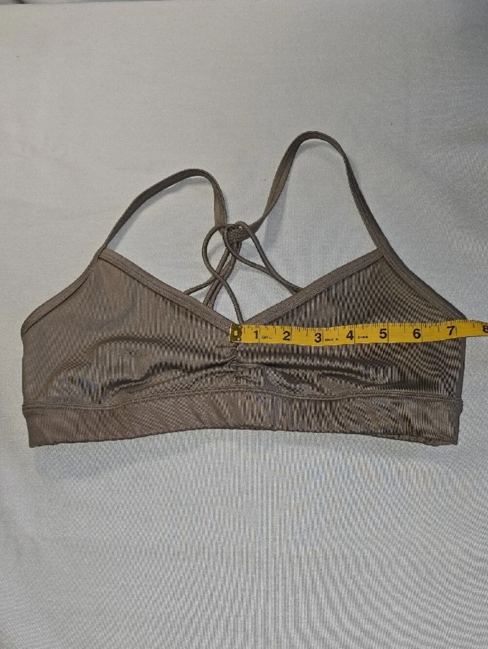 alo Sunny Strappy Bra Gravel Glossy
